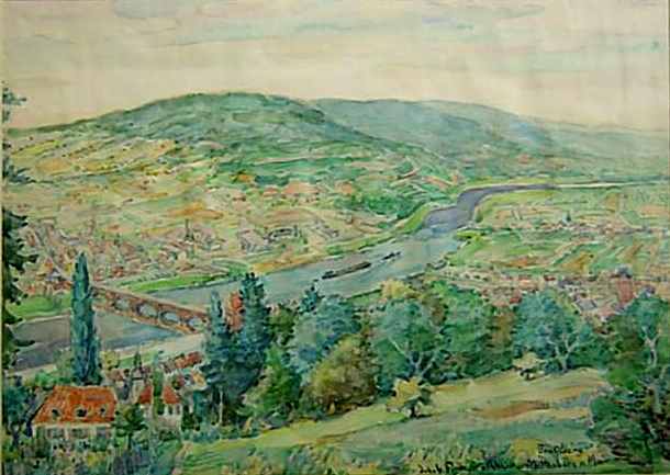 Miltenberg, Aquarell um 1940