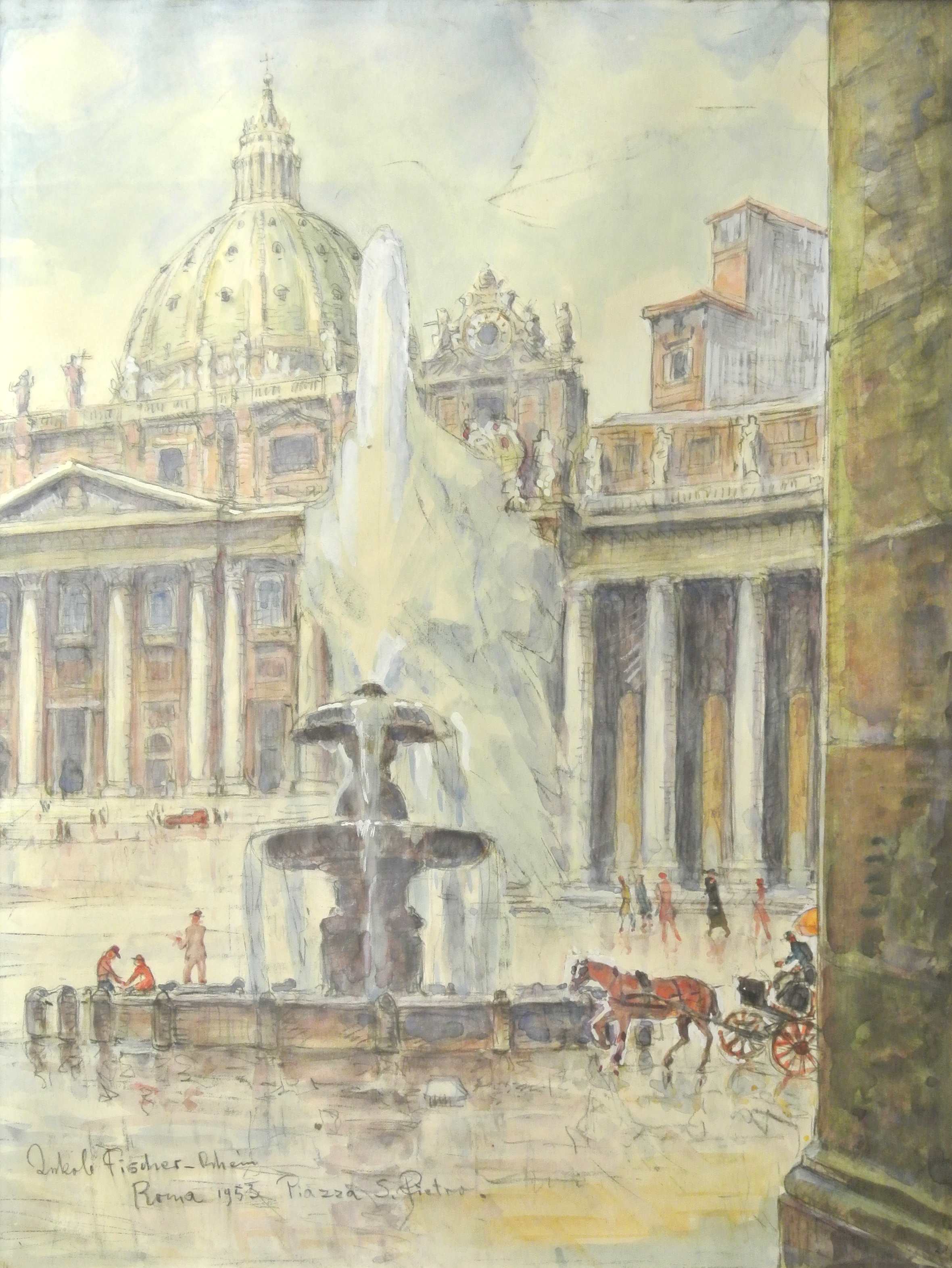 Piazza S.Pietro, Rom, 1953 für vergrößerte Ansicht anklicken!