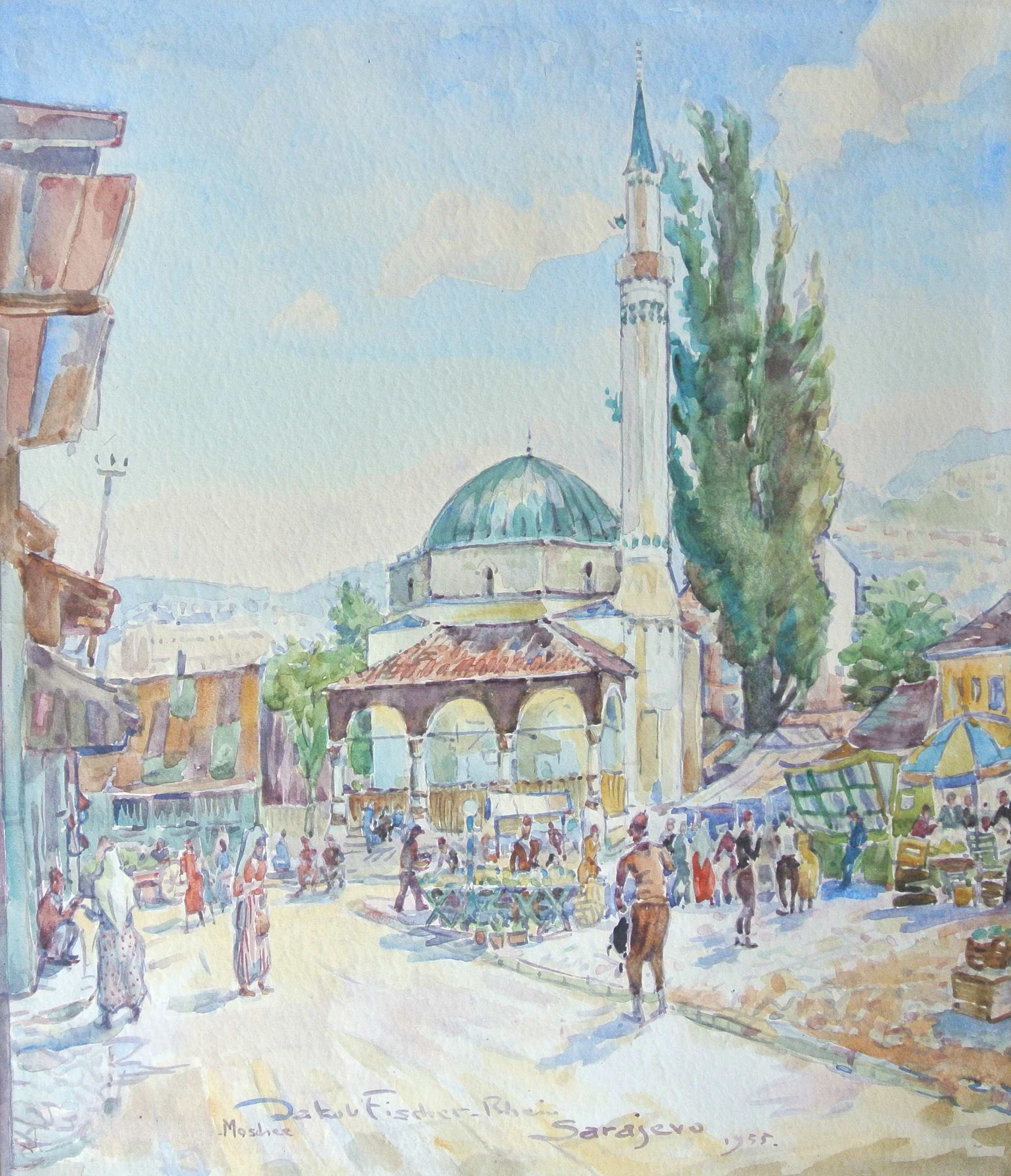 Sarajevo Moschee, 1955, für vergrößerte Ansicht anklicken!